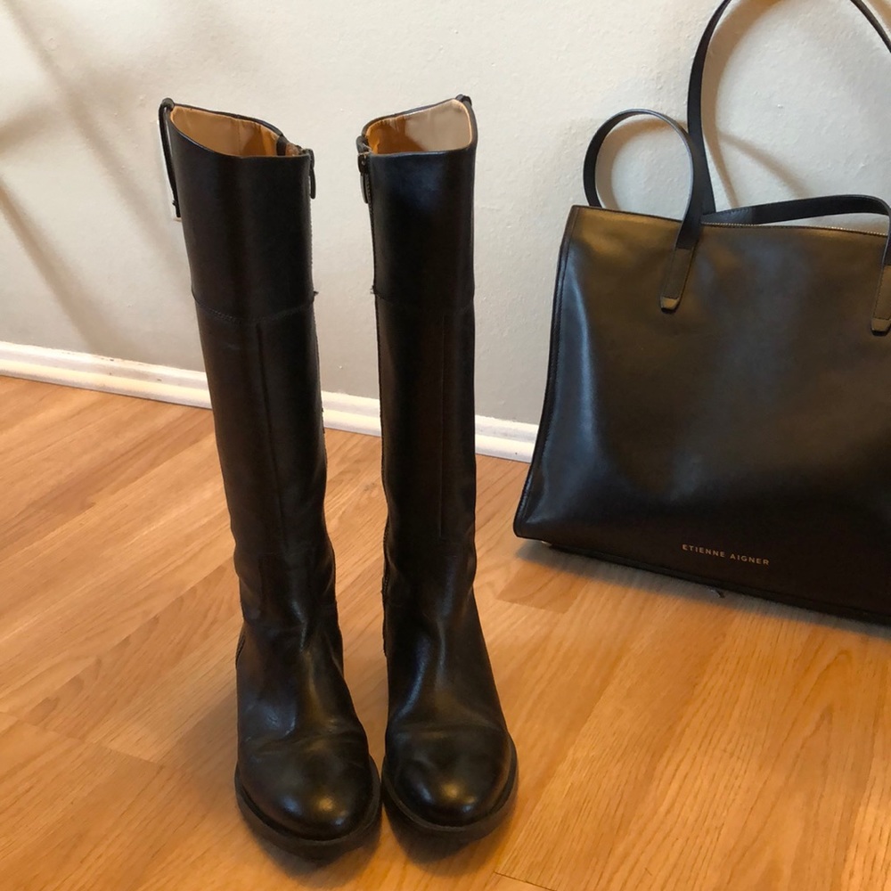 Enzo angiolini black leather boots
